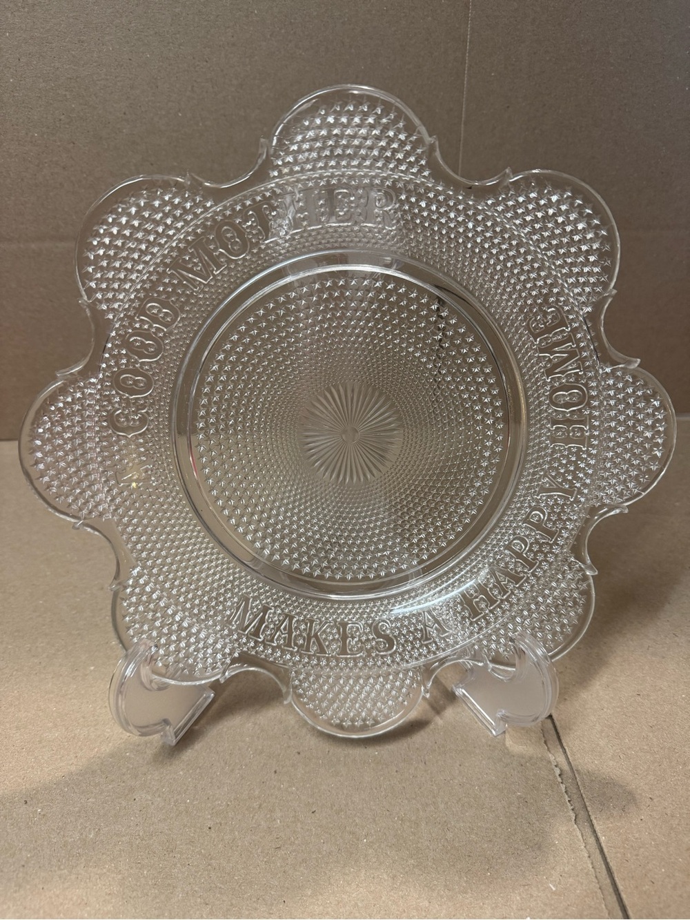 EAPG Star Rosetted McKee & Brothers “A Good Mother Makes A Happy Home” Plate